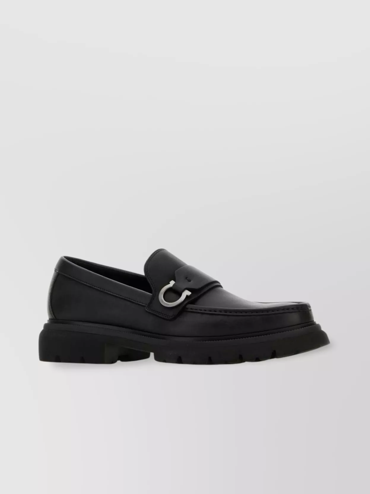 Ferragamo Chunky Sole Andover Loafers With Metal Detail