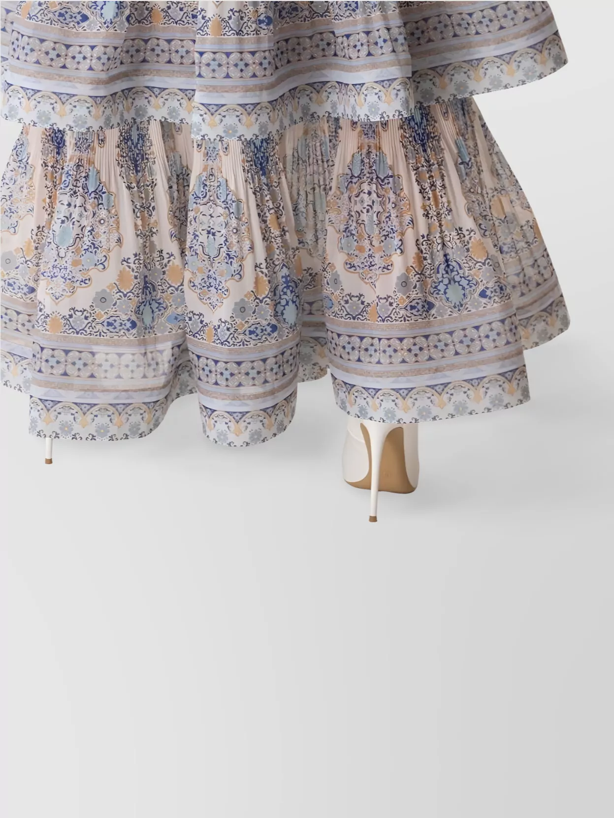 Zimmermann Long Printed Floral High Waist Maxi Skirt