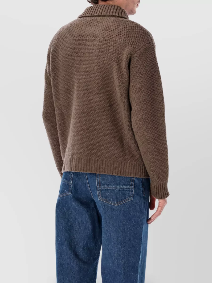 Stone Island Chunky-Knit Wool Cardigan