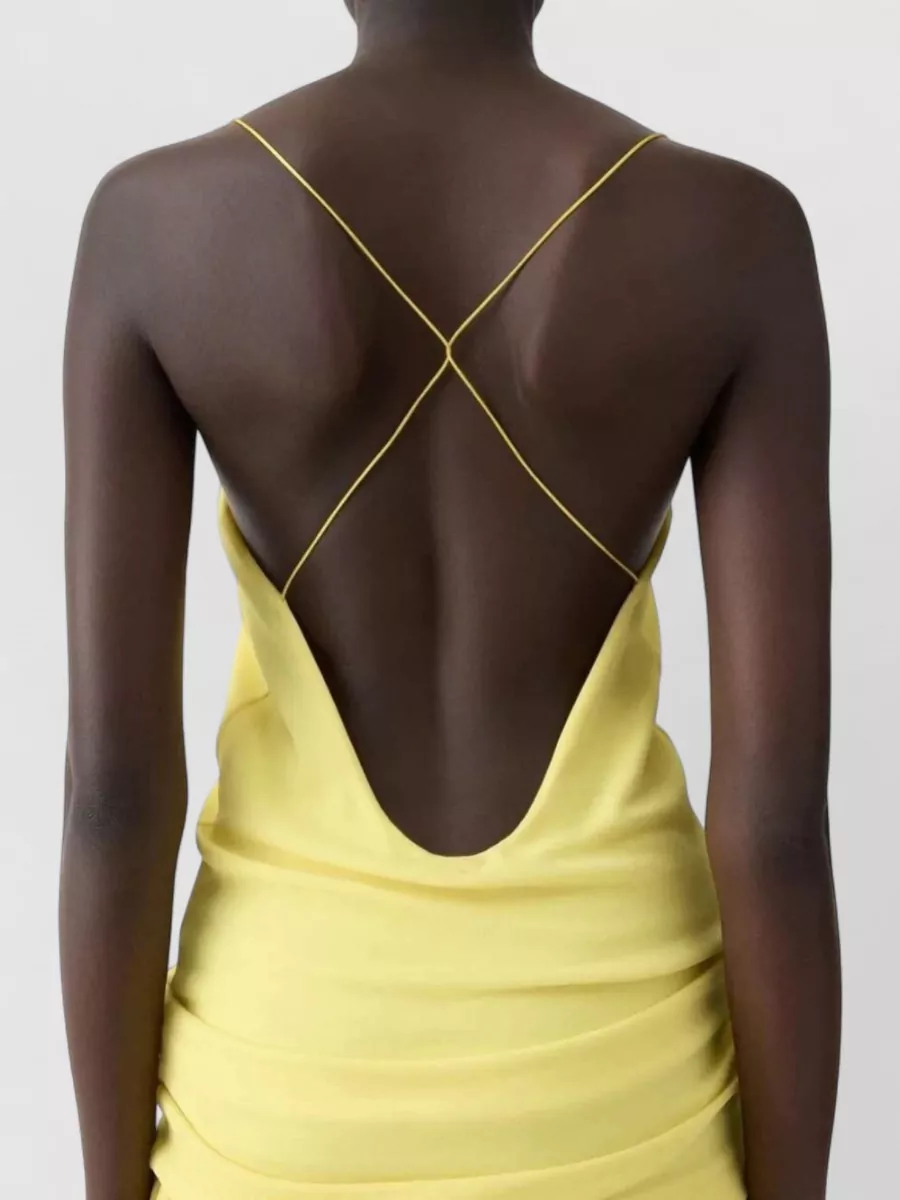 Jacquemus Gathered Pleated Maxi Dress