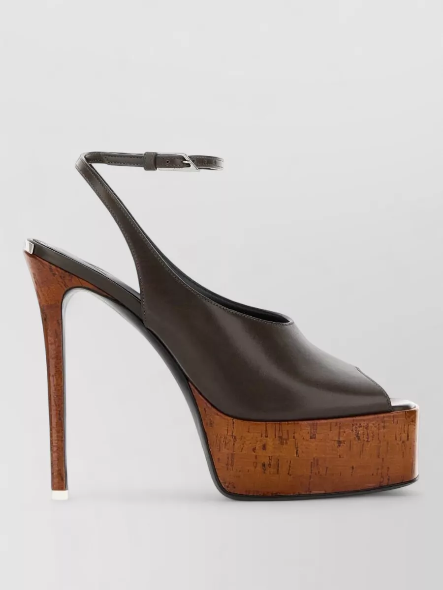 The Attico Leather Platform Sandals