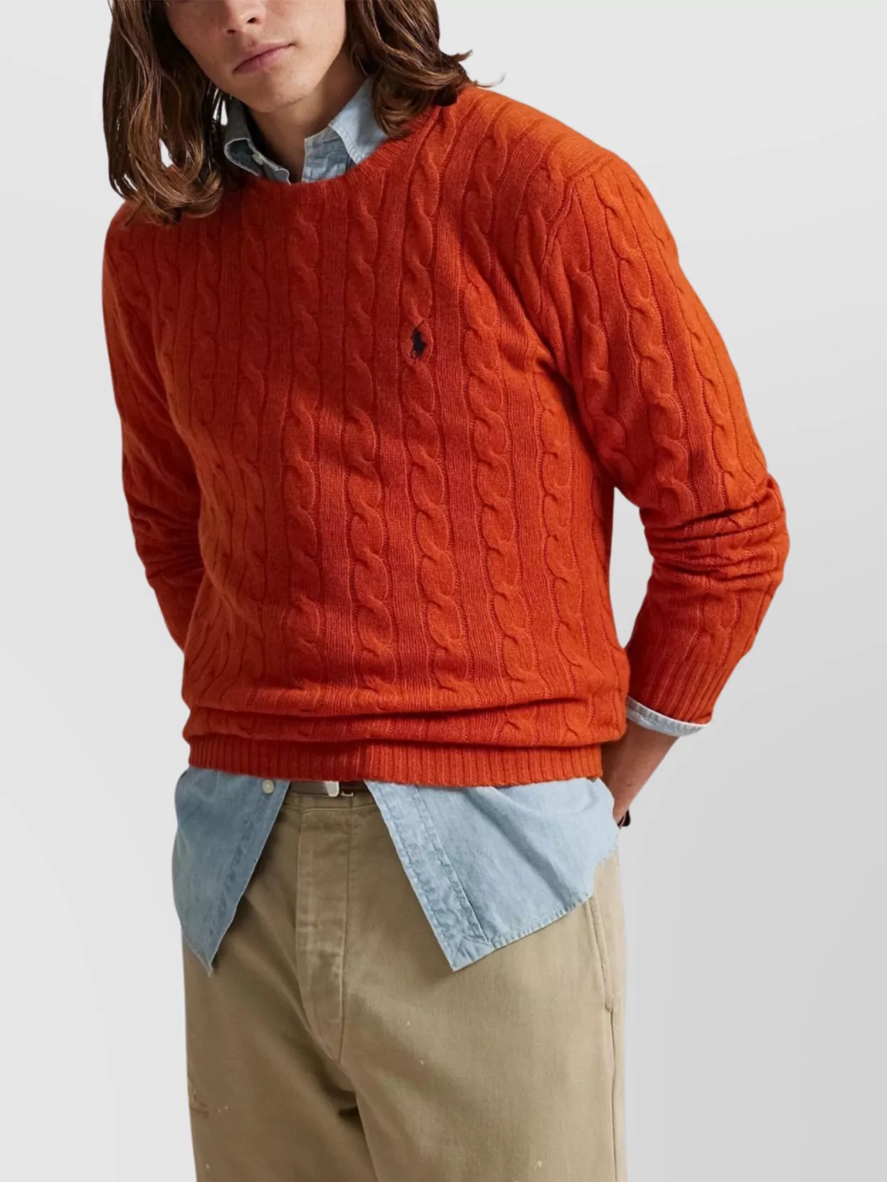 Ralph Lauren Cable Knit Crew Neck Sweater