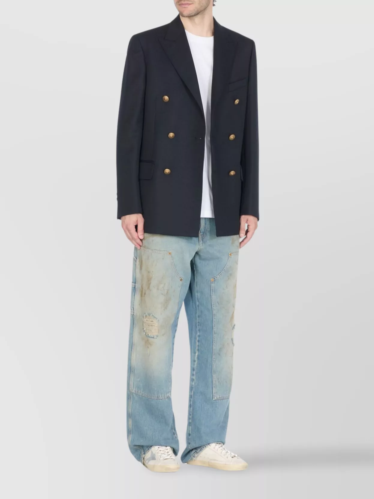Golden Goose Wool Blend Double Breasted Jacket