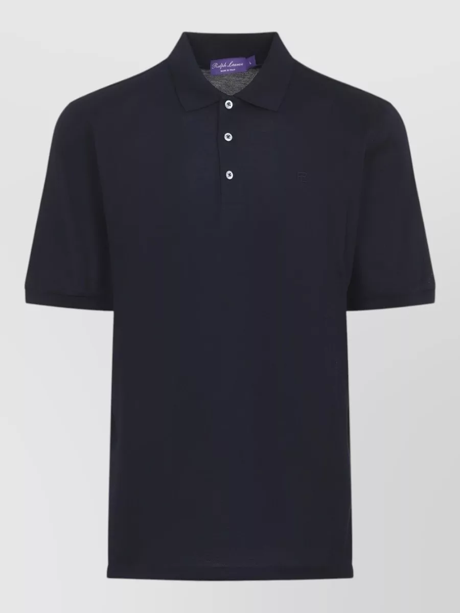 Ralph Lauren Purple Label Polo Shirt Straight Cut Collar Short Sleeves