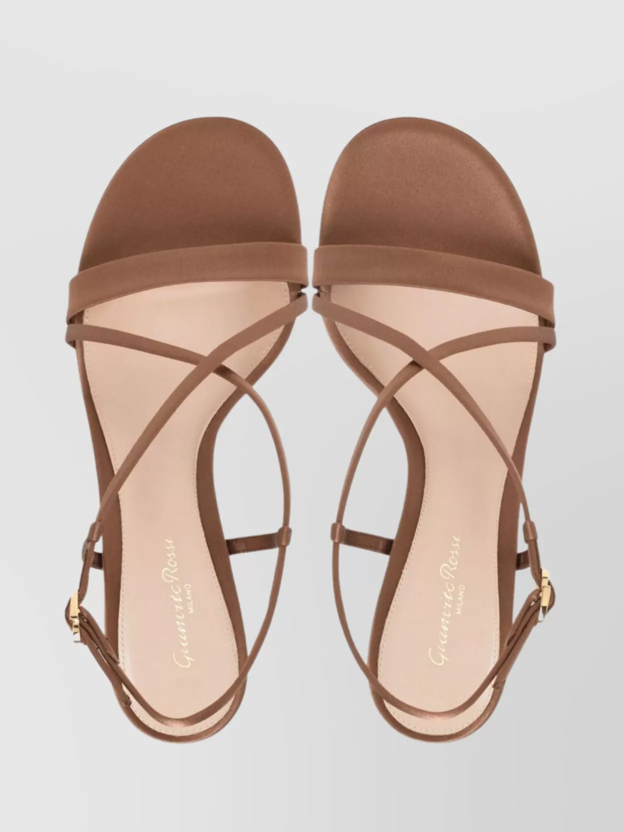 Gianvito Rossi Larisse Strappy Leather Sandals With Gold-Tone Detail
