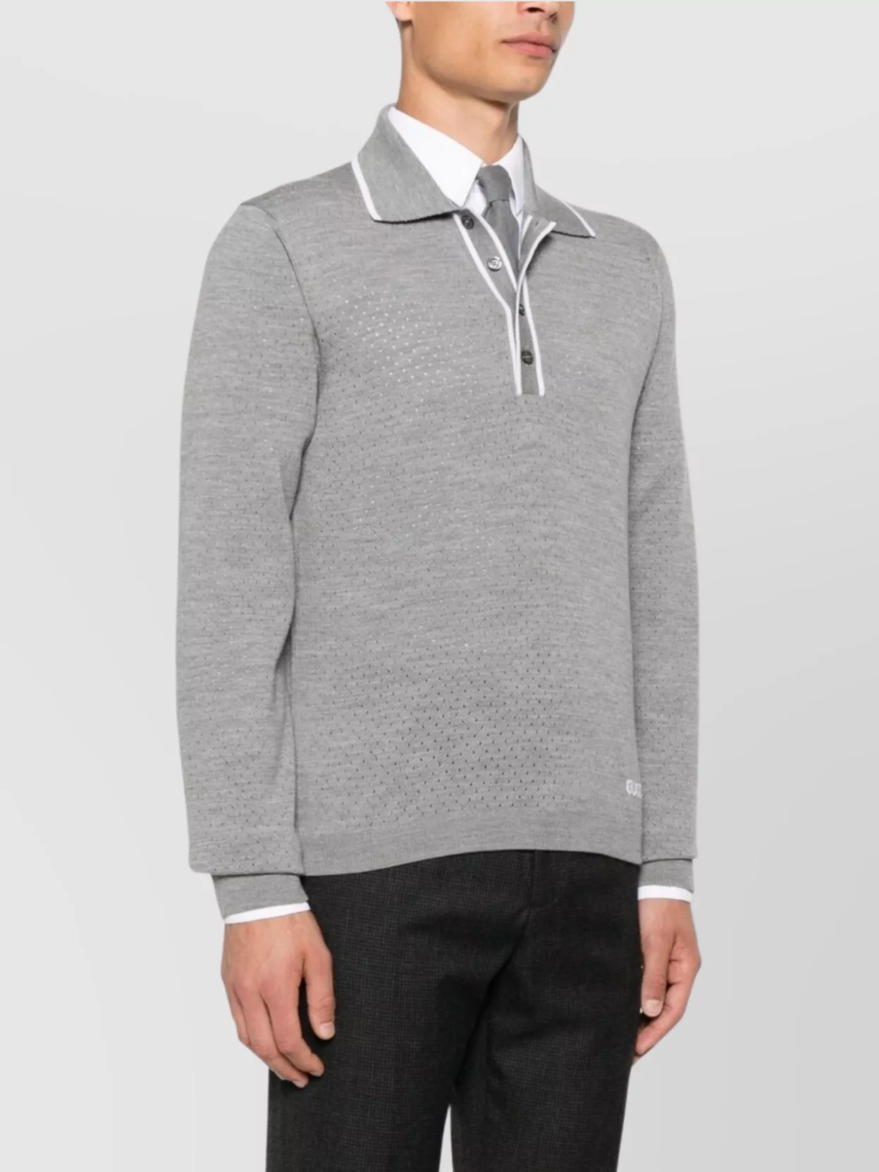 Gucci Wool Long Sleeves Polo Shirt