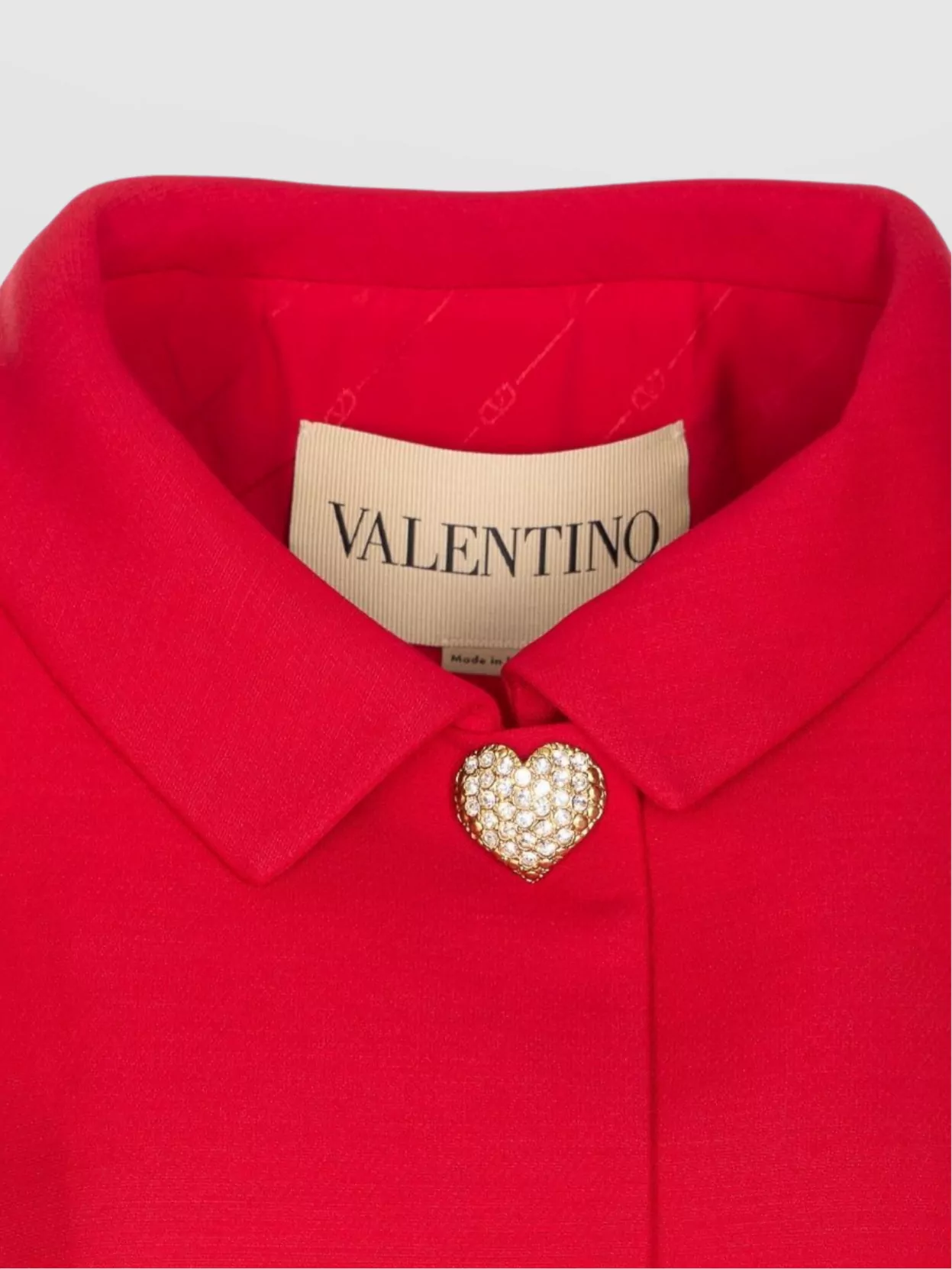 Valentino Womens Paris Heart-button Relaxed-fit Wool And Silk Jacket