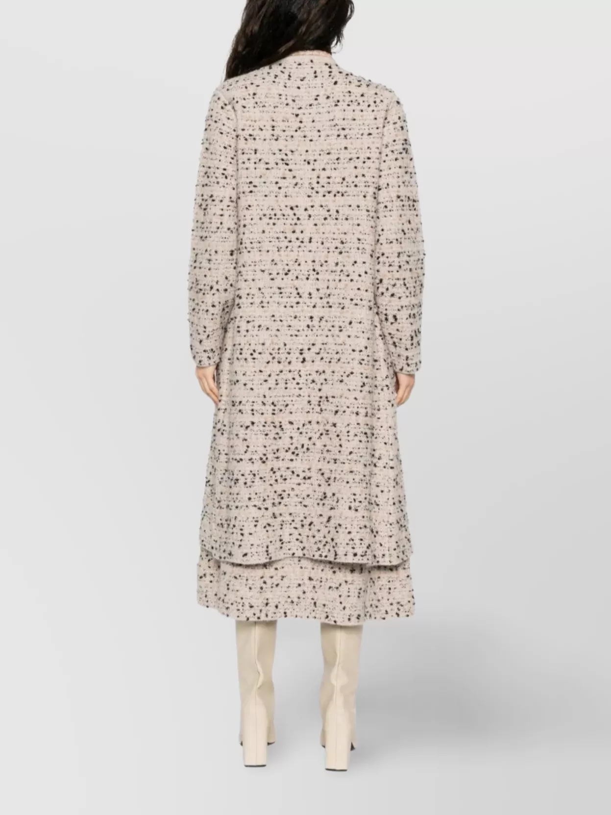 Fabiana Filippi Longline Coat With Button Detail And Sleeves