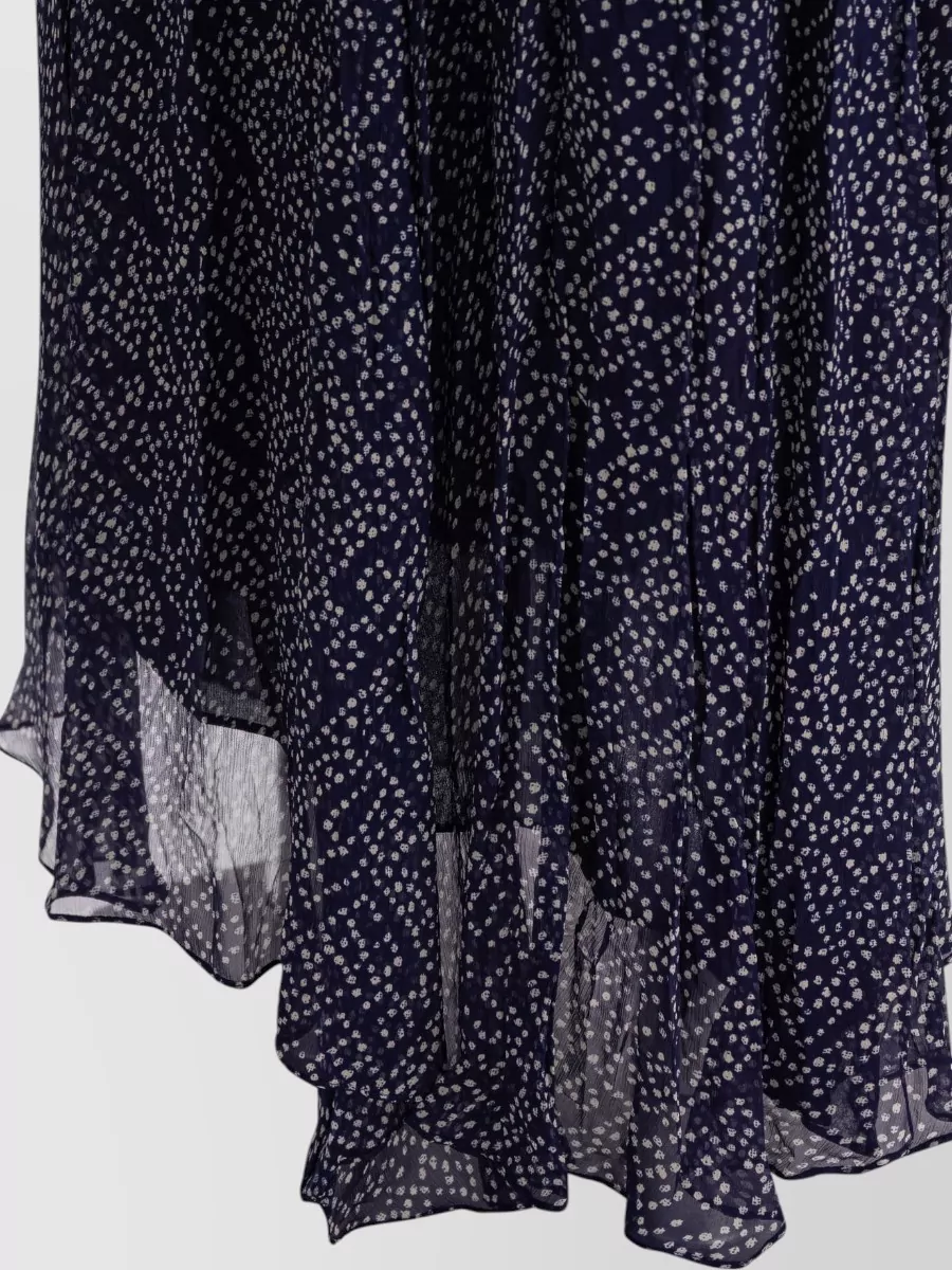 Isabel Marant Etoile Asymmetric Hem Dotted Pattern Flowing Skirt