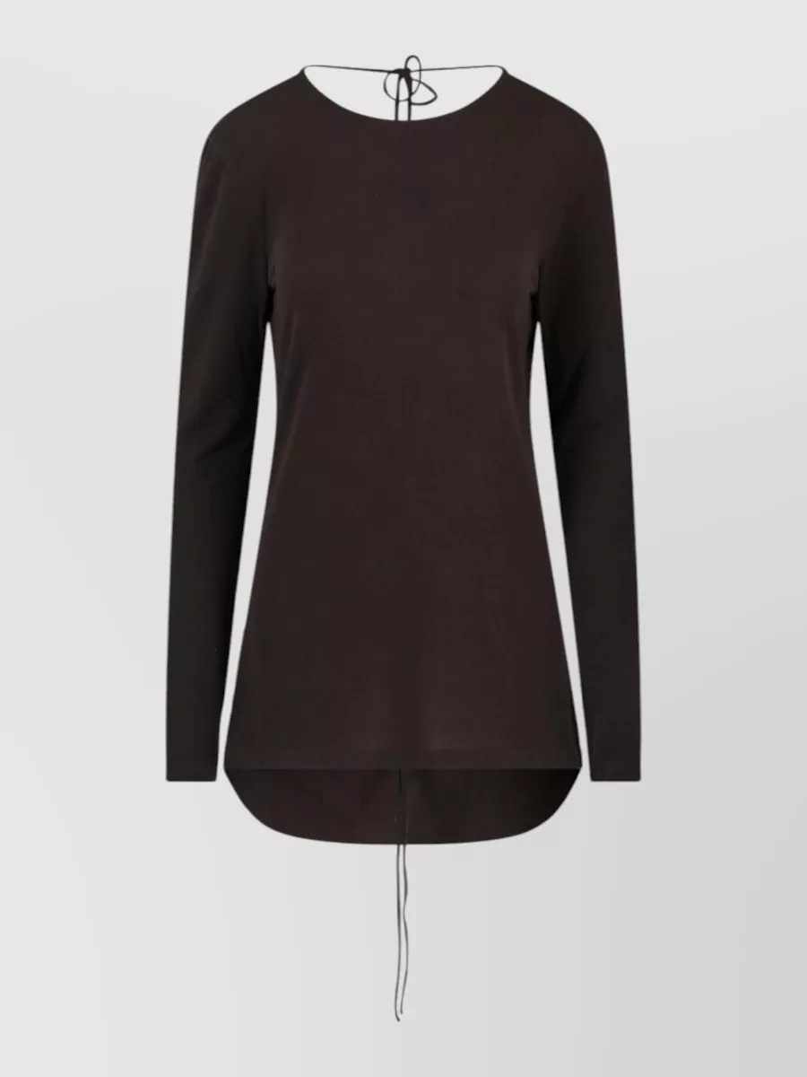 Uma Wang Scoop Neck Backless Top With Tie Detail