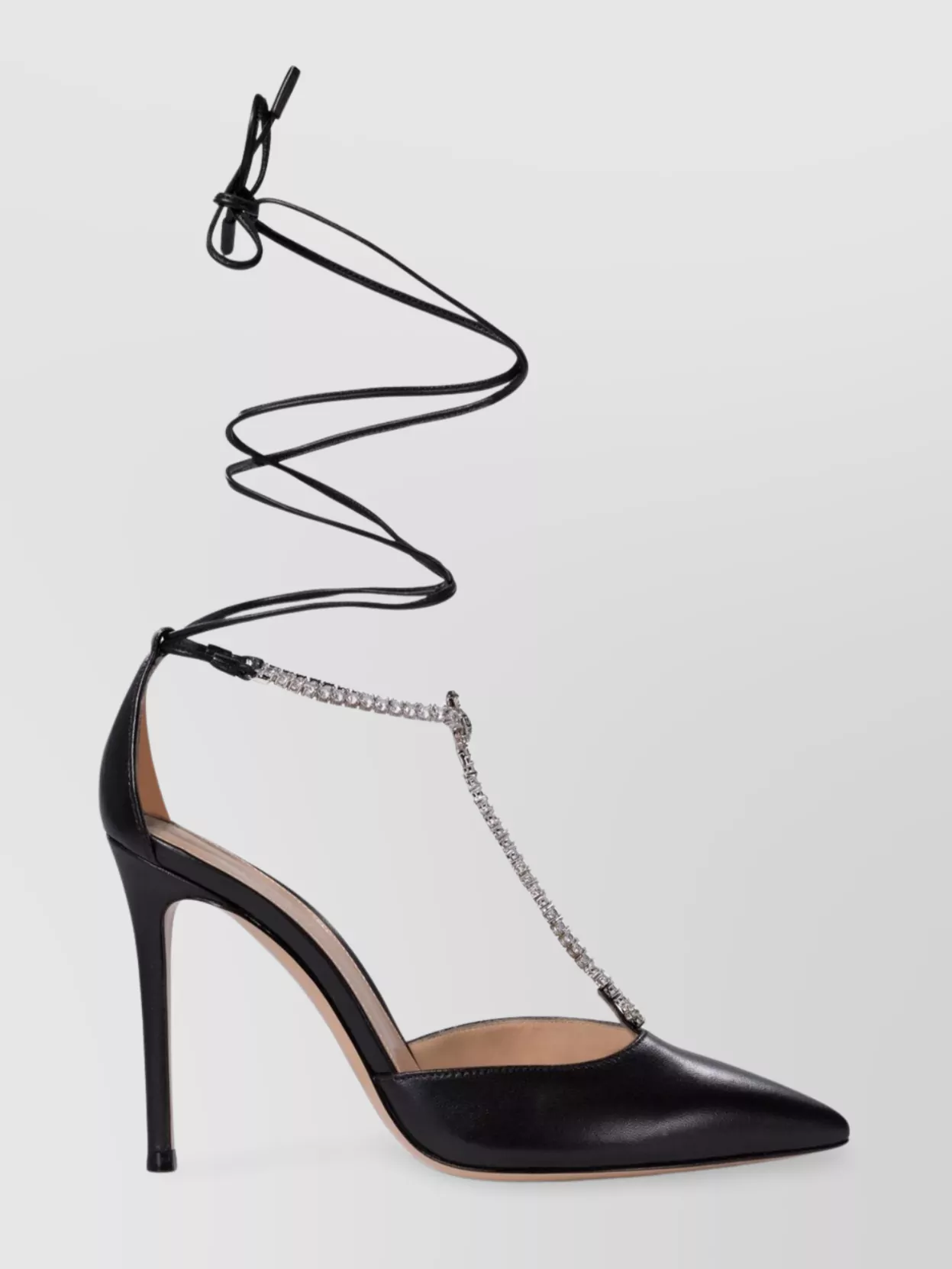 Gianvito Rossi Pointed Toe Stiletto Heel T-bar Strap Pumps