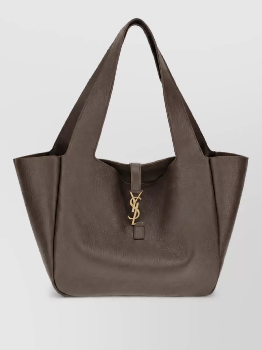 Saint Laurent Calf Leather Tote Bag