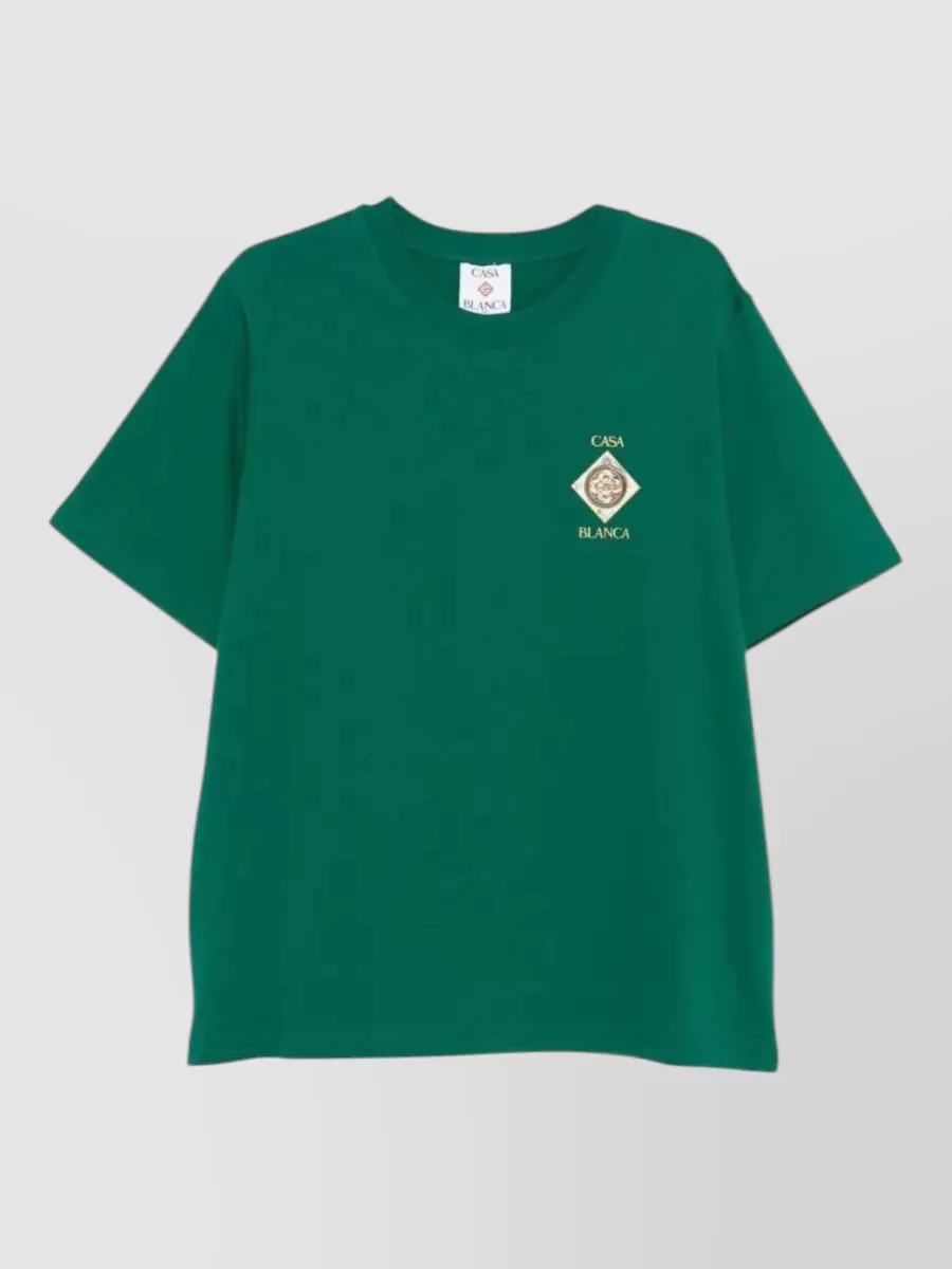 Casablanca Printed cotton crewneck short-sleeve t-shirt