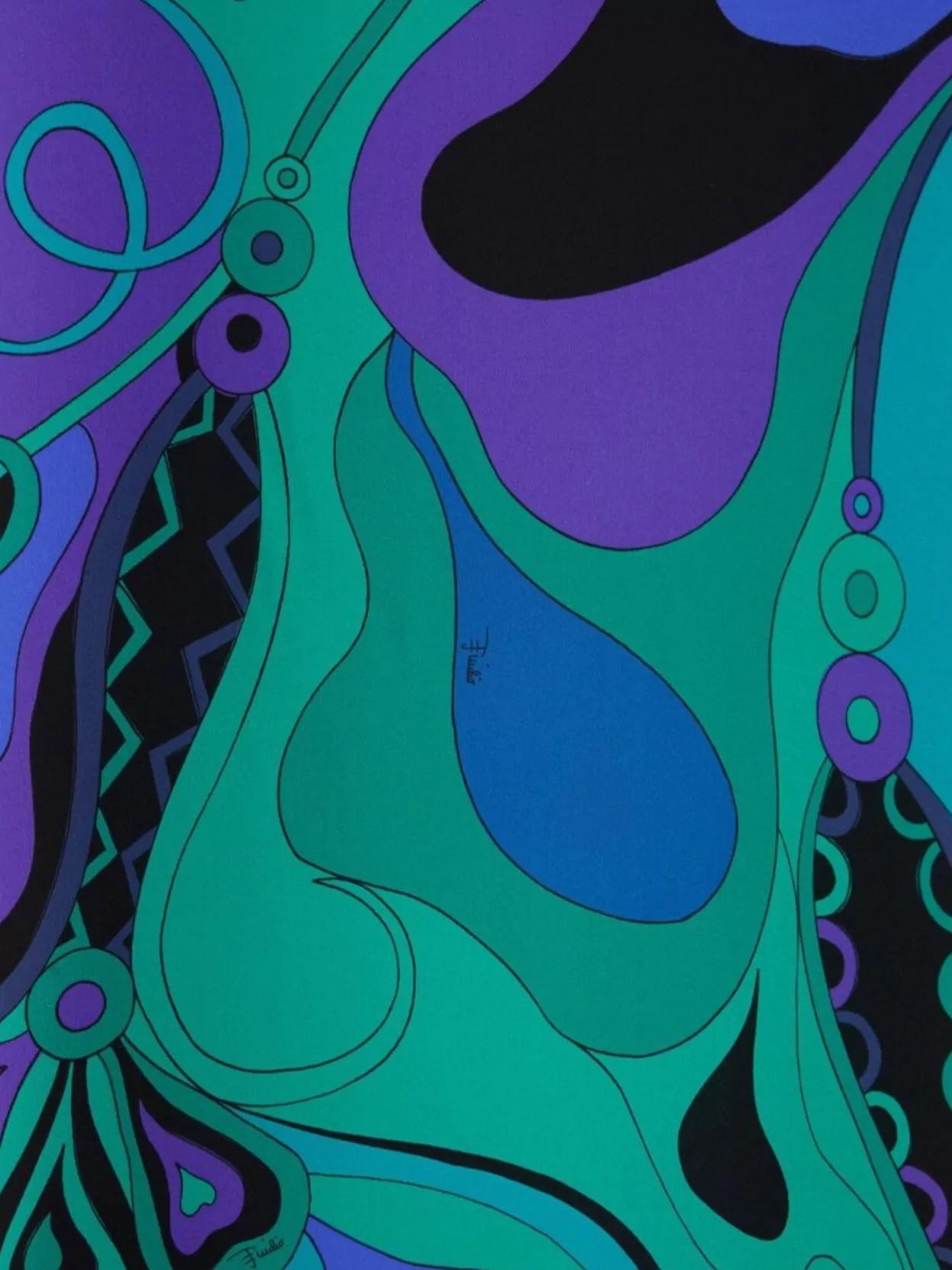 Pucci Silk Dress With Printed Abstract Pattern