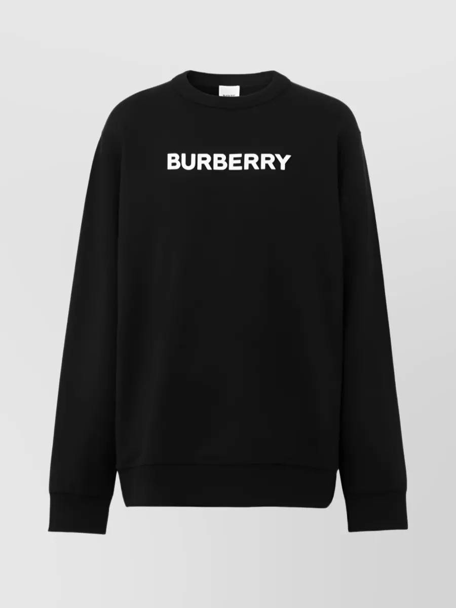 Shop Burberry Contemporary Logo Print Sweatshirt In Black
