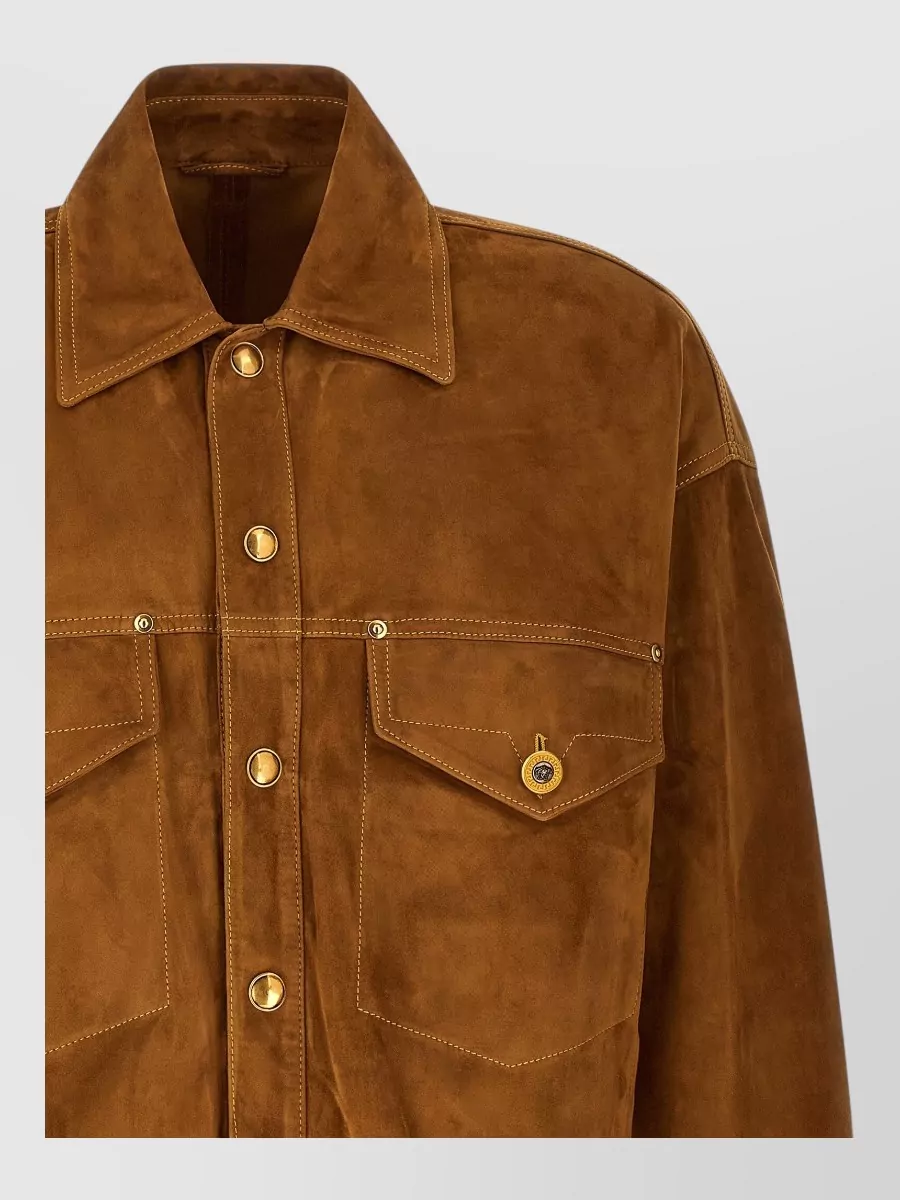 Versace Leather Suede Blouson Jacket