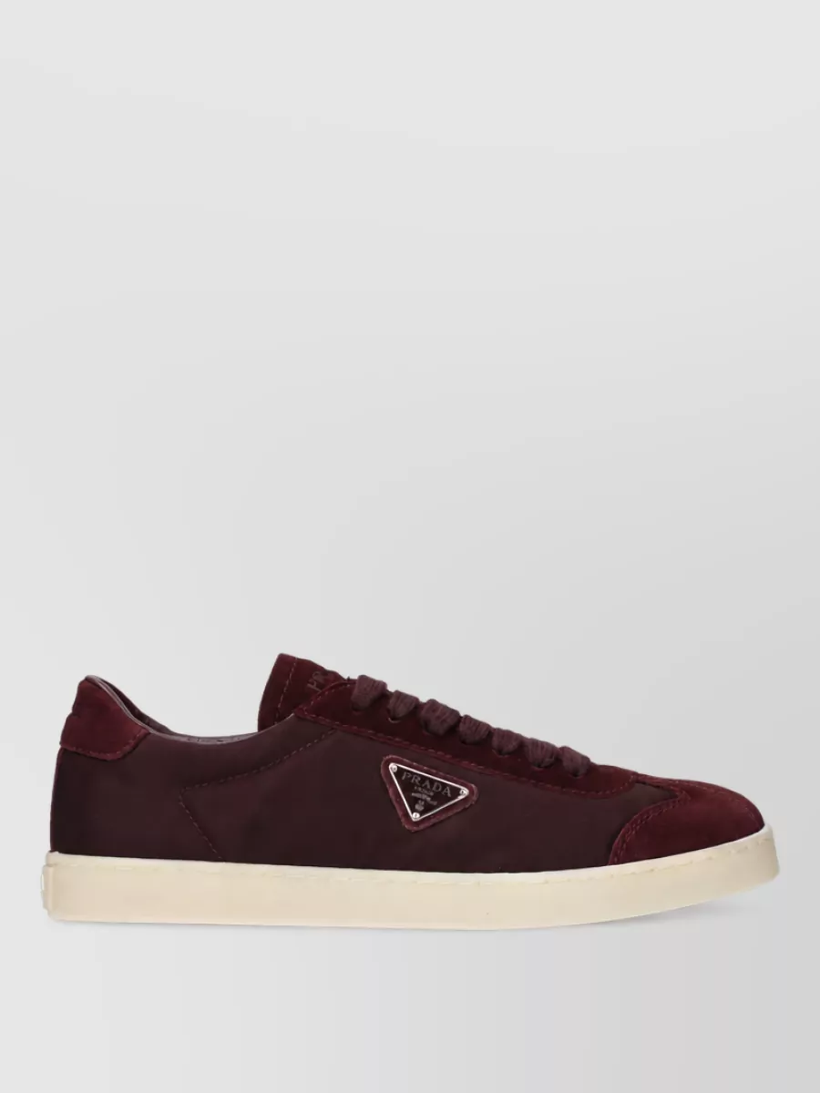 Prada Textile Lace-Up Sneakers