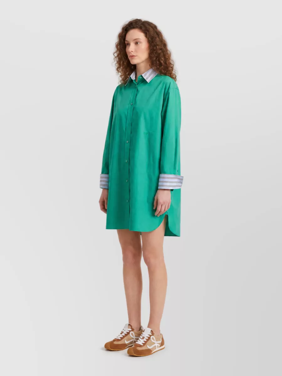 Loewe Cotton Striped Poplin Shirt Dress