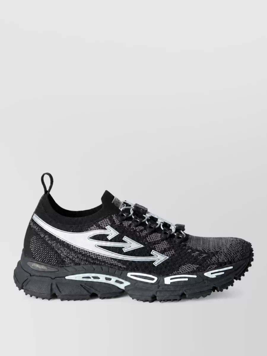 Off-White Knit Slip-On Sneakers
