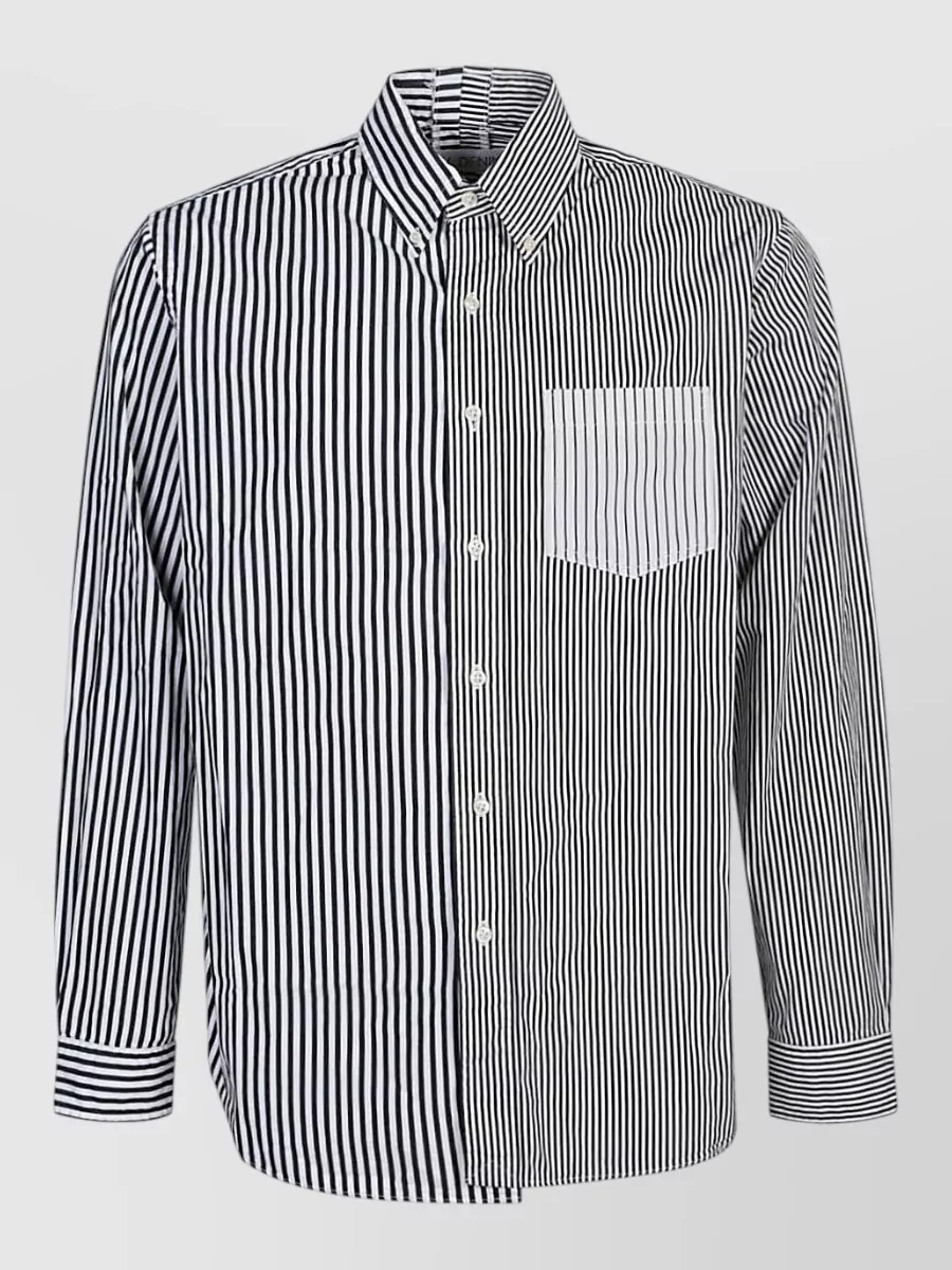 E.l.v. denim striped cotton shirt