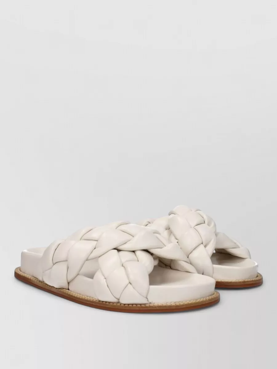 Fabiana Filippi Leather Braided Slides