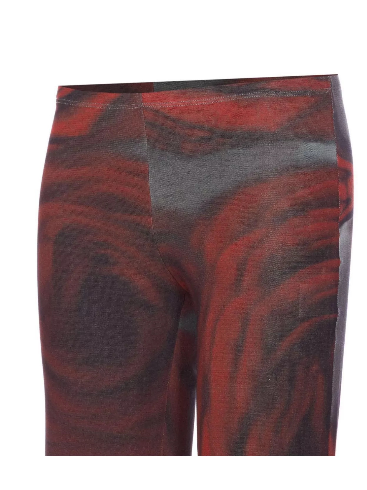 Jean Paul Gaultier Floral Mesh Flared Trousers Stretch In Multi