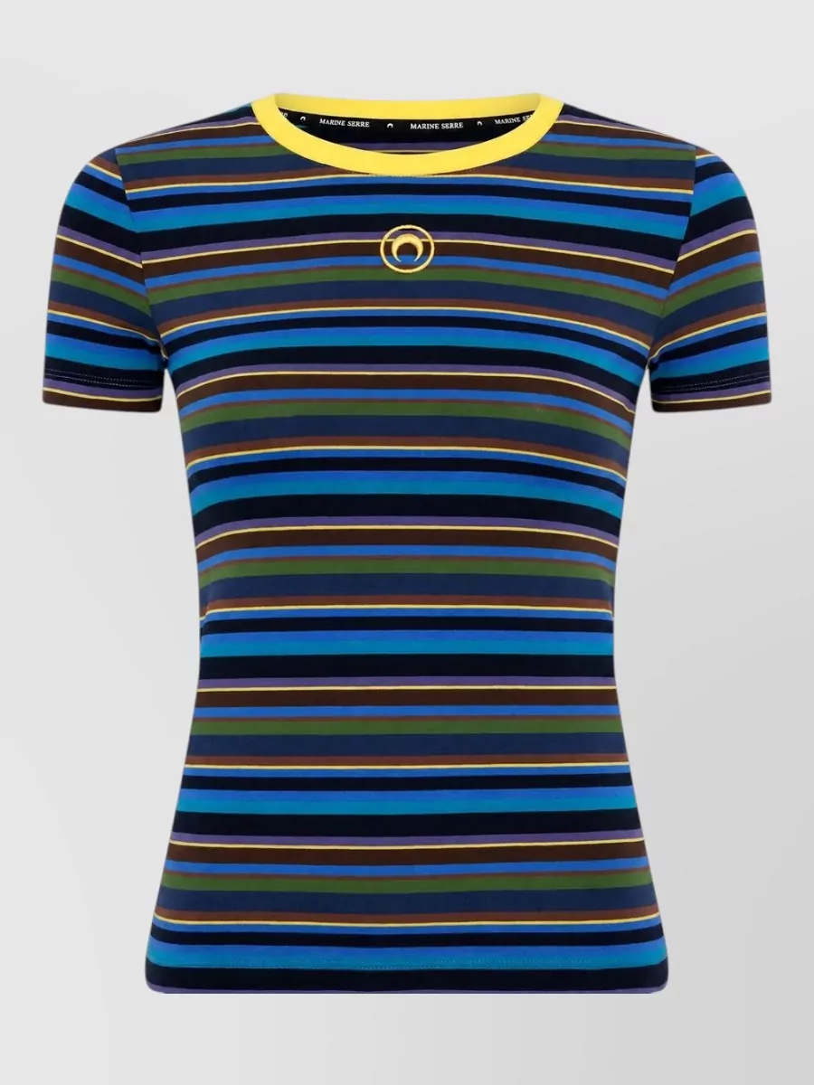 Marine Serre Striped Cotton Baby-Fit T-Shirt