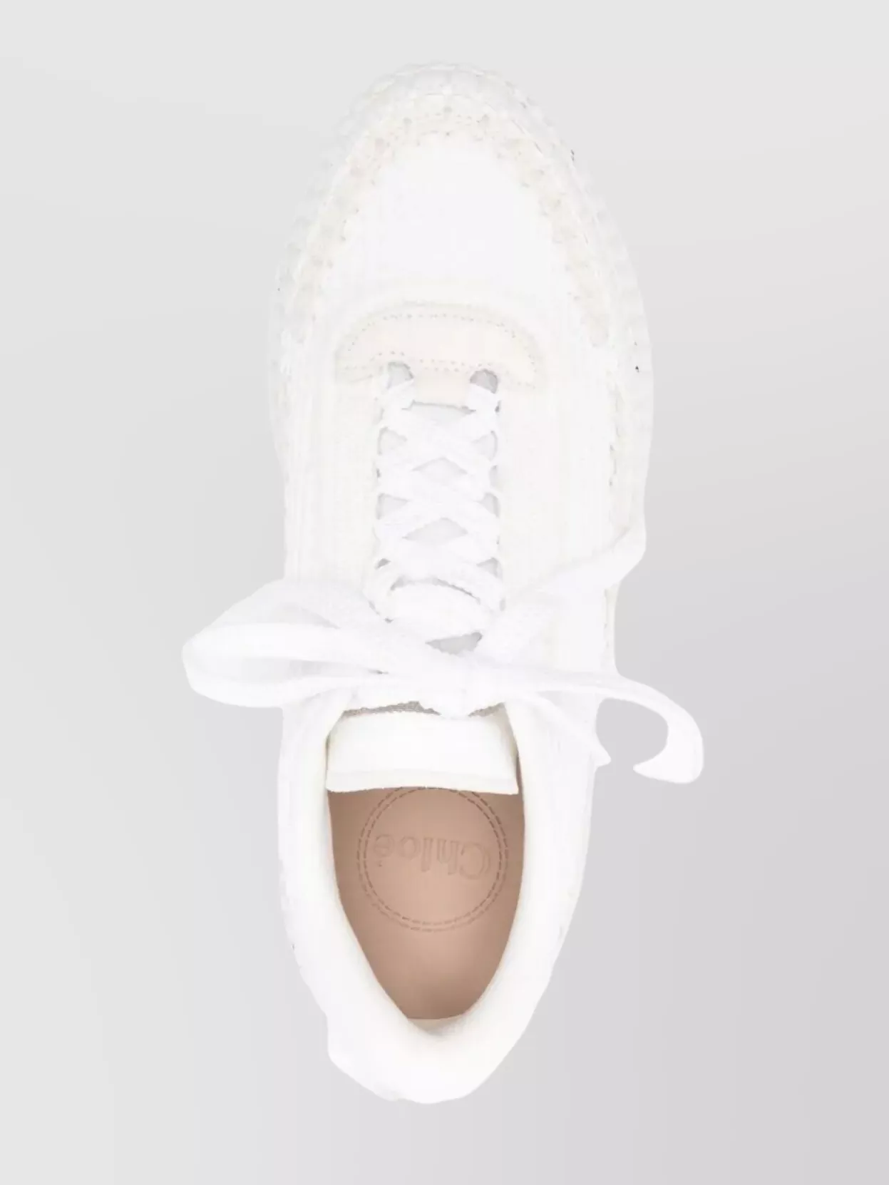 Chloé Low-top Round Toe Textured Sole Sneakers
