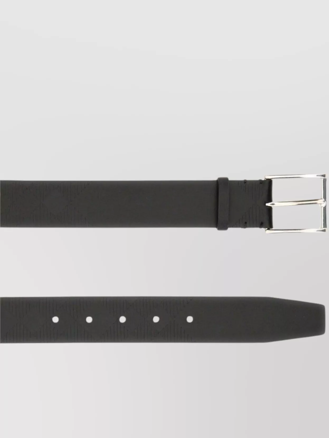 Burberry Rectangular Buckle Leather Belt
