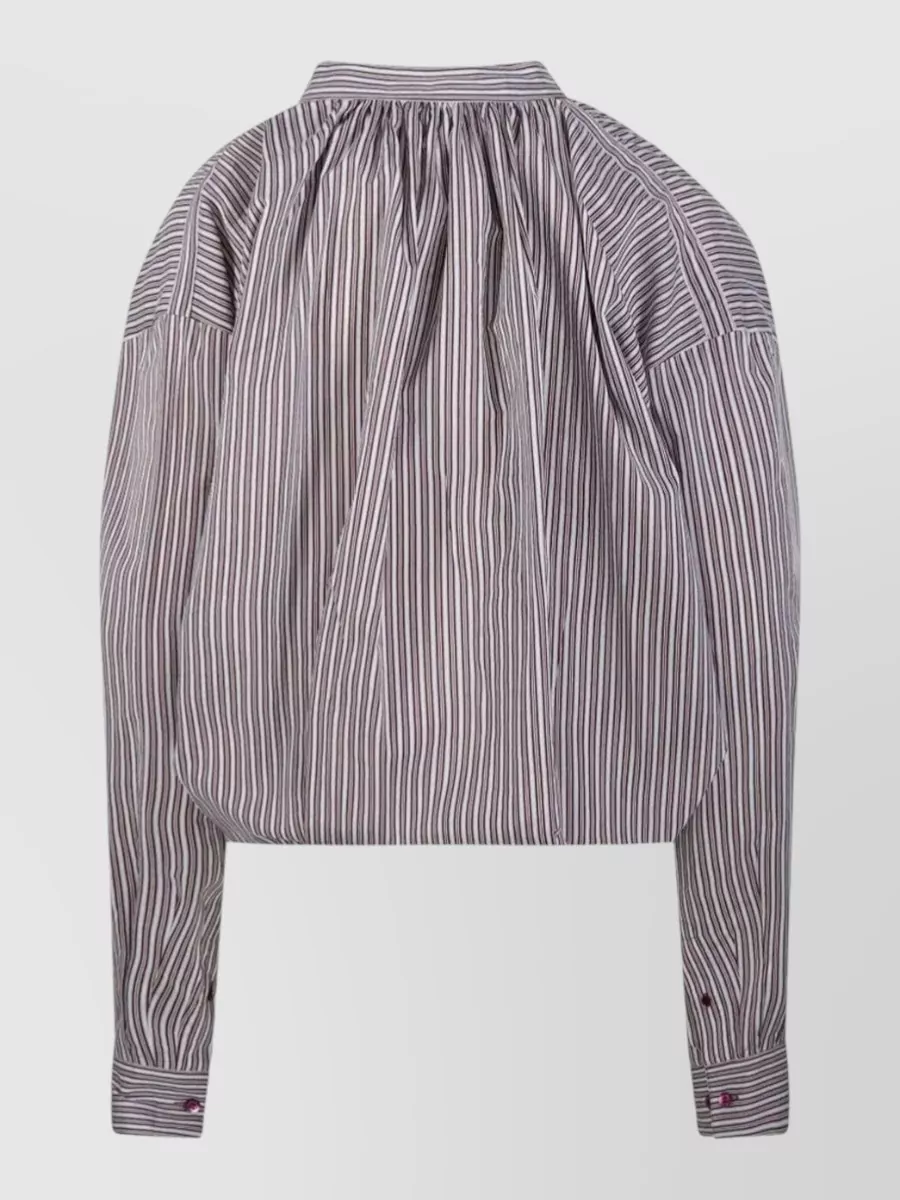 Dries Van Noten Silk Blend Striped Shirt