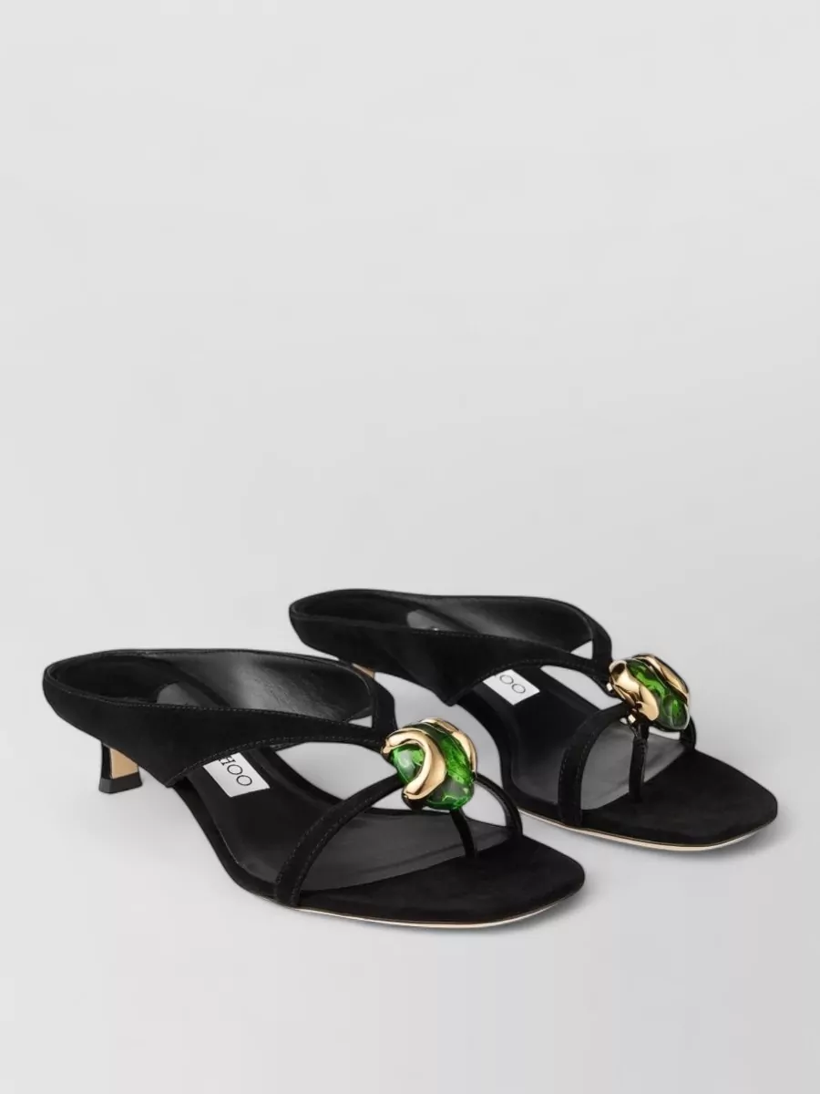 Jimmy Choo embellished leather thong sandals