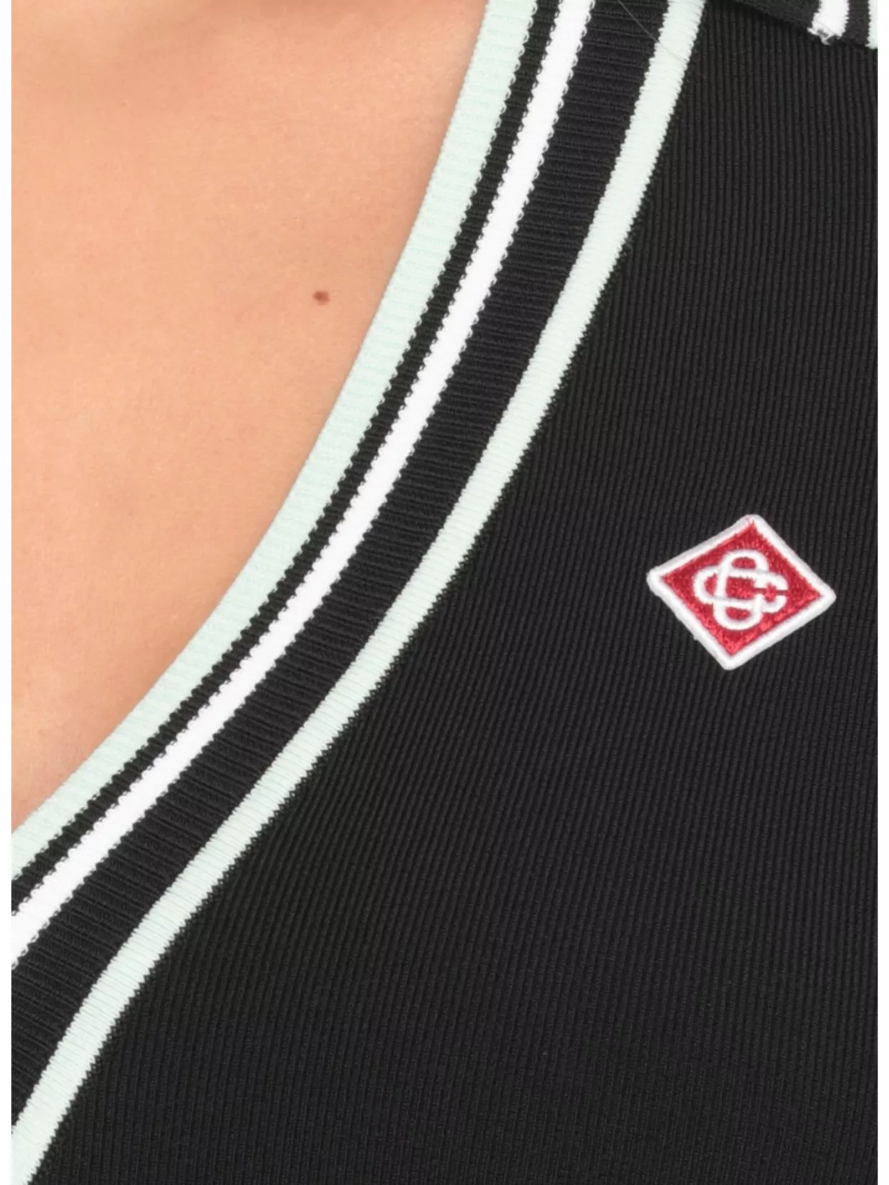 Casablanca Polo Shirt Viscose Stripe Detail