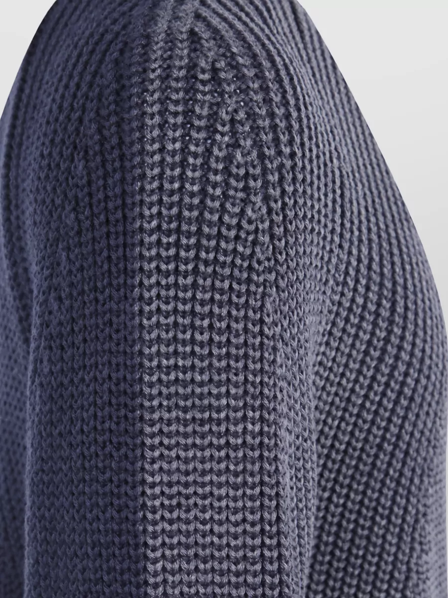 Comme Des Garçons Homme Wool Two Tone Round Neck Jumper