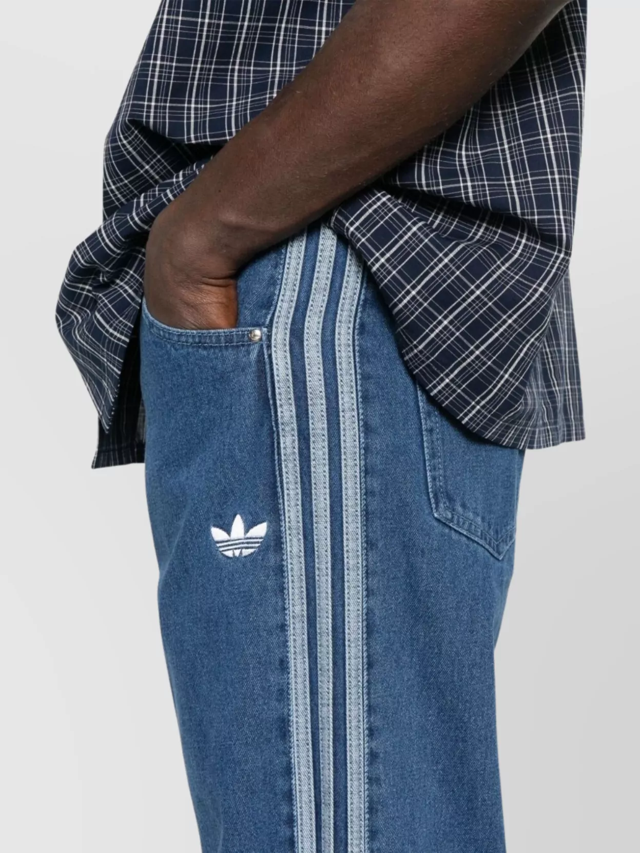 Adidas Stylish Five-Pocket Trousers Side Stripes