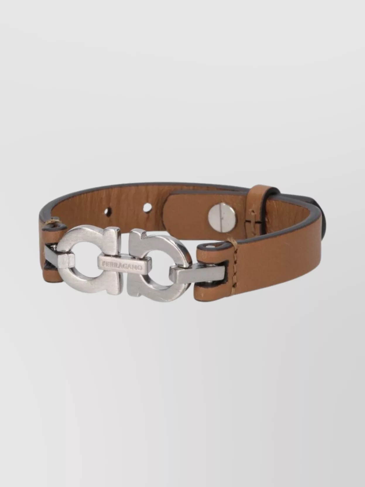 Ferragamo Leather And Metal Bracelet Accessory