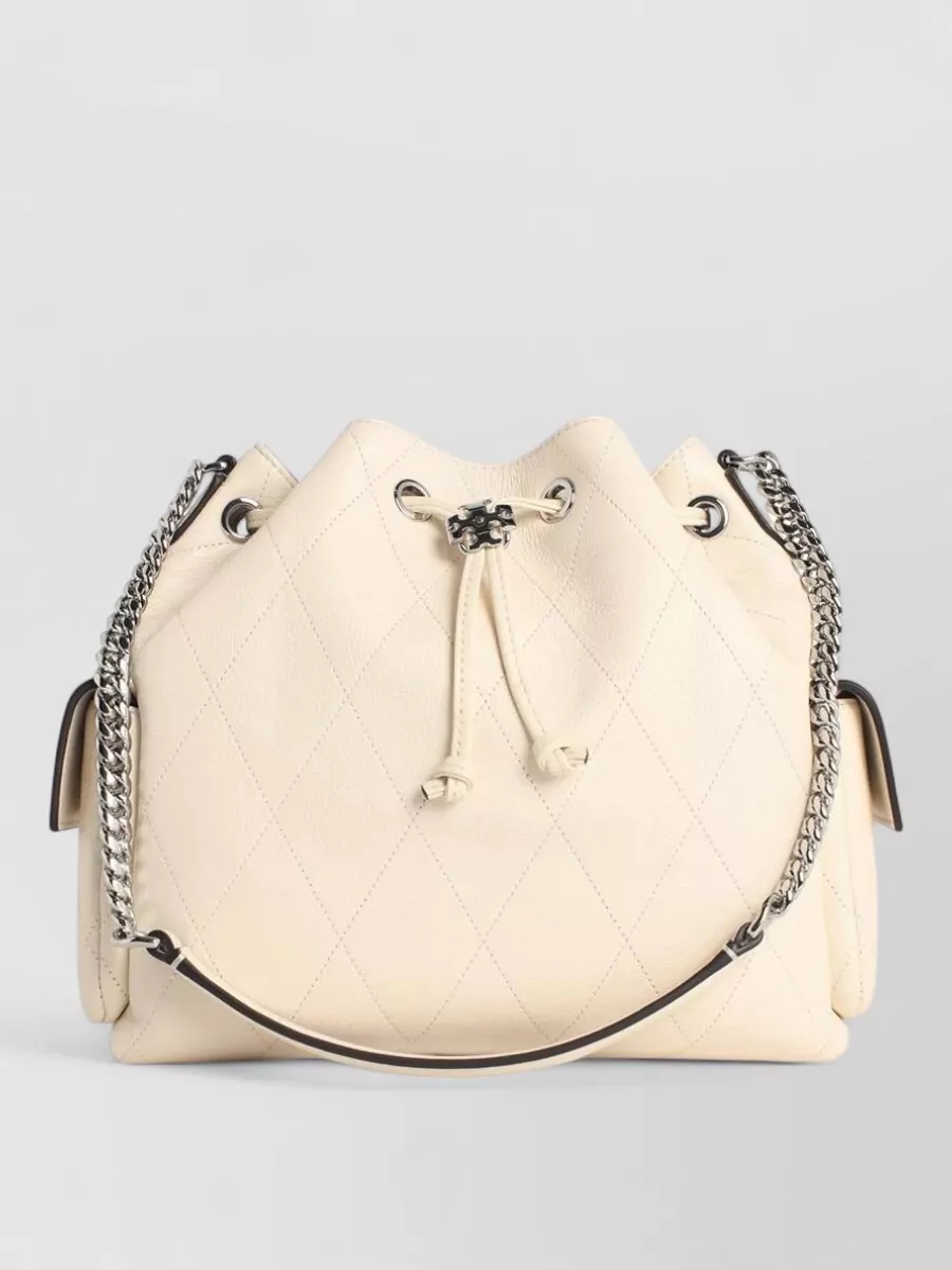 Tory Burch Charlie Leather Bucket Bag