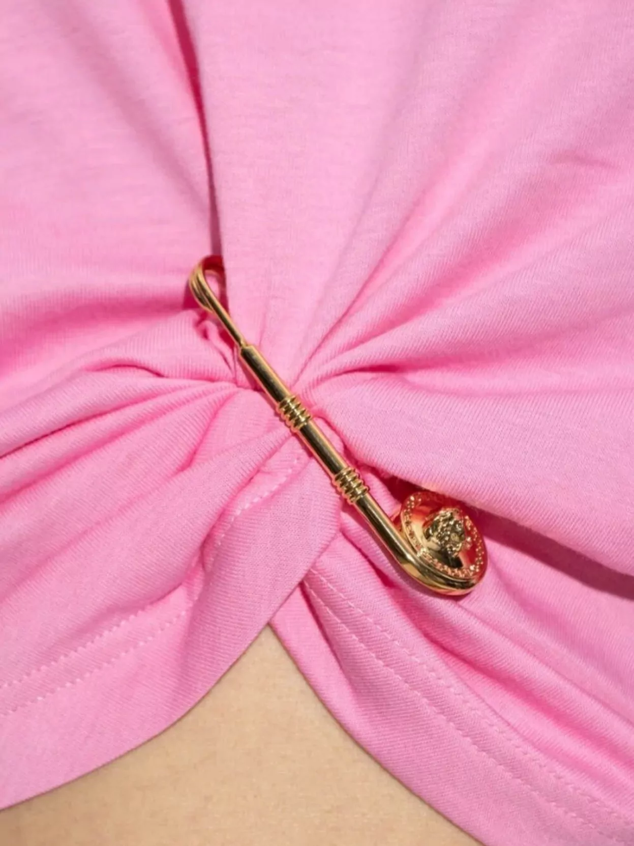 Versace Baroque Knot Cropped T-Shirt