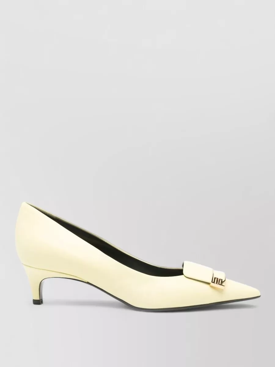 Sergio Rossi Leather Kitten Heel Pumps