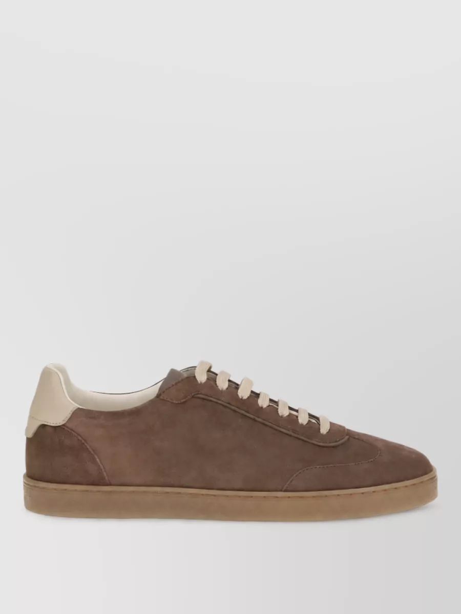 Brunello Cucinelli Suede Lace-Up Sneakers
