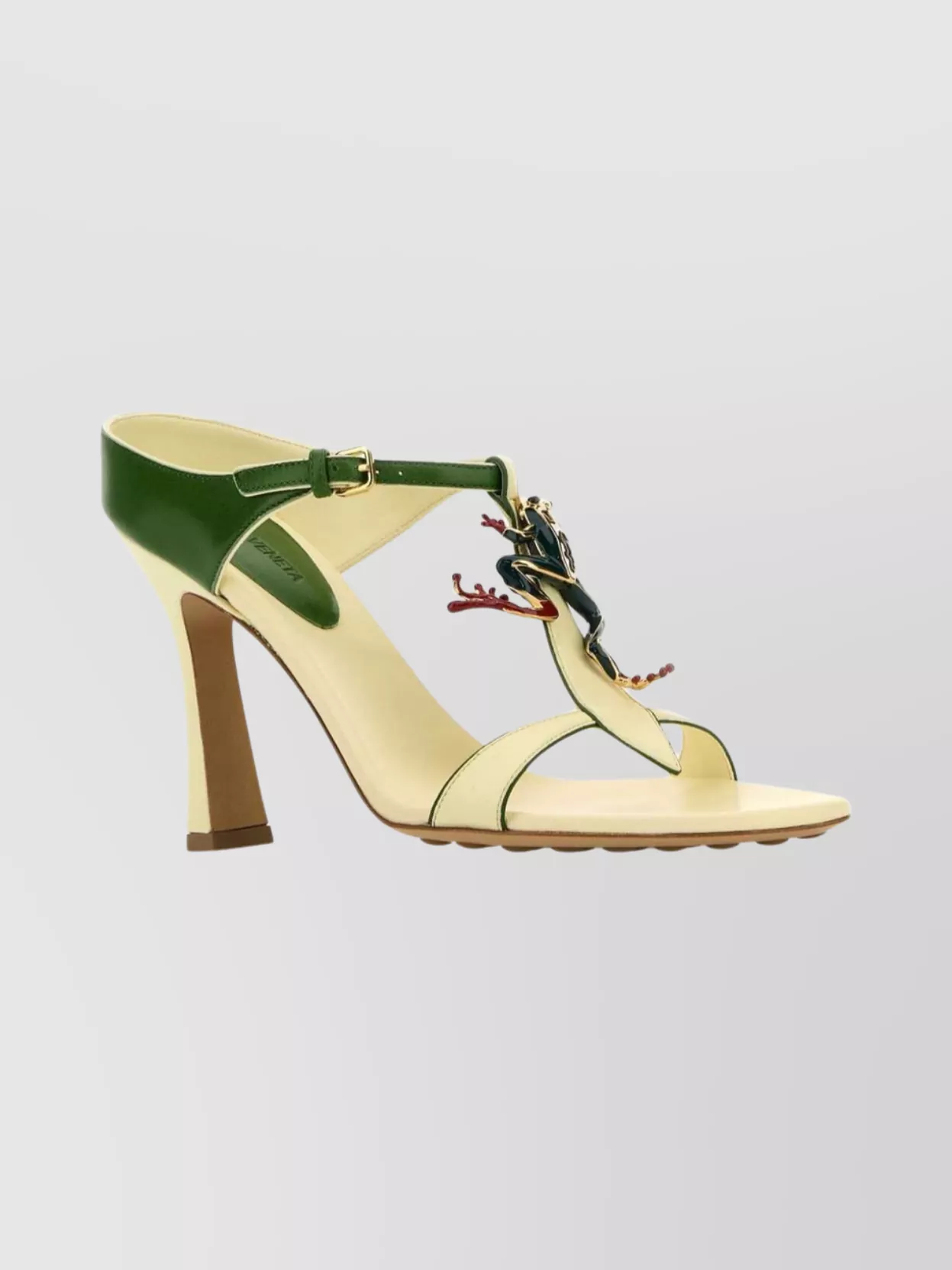 Bottega Veneta Open Toe Leather Rana Mules With Embellishments In Multi