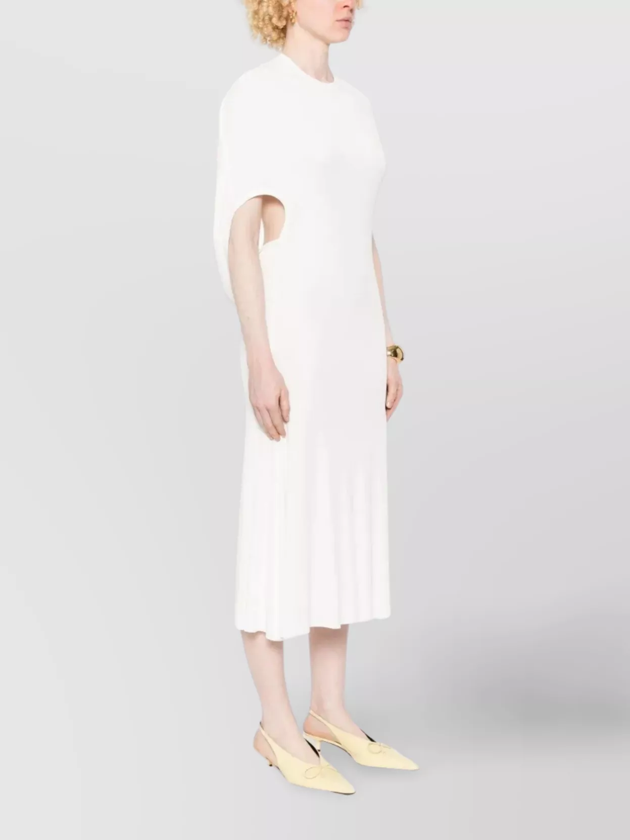 Jacquemus Salerno Midi Dress With Asymmetric Back Opening