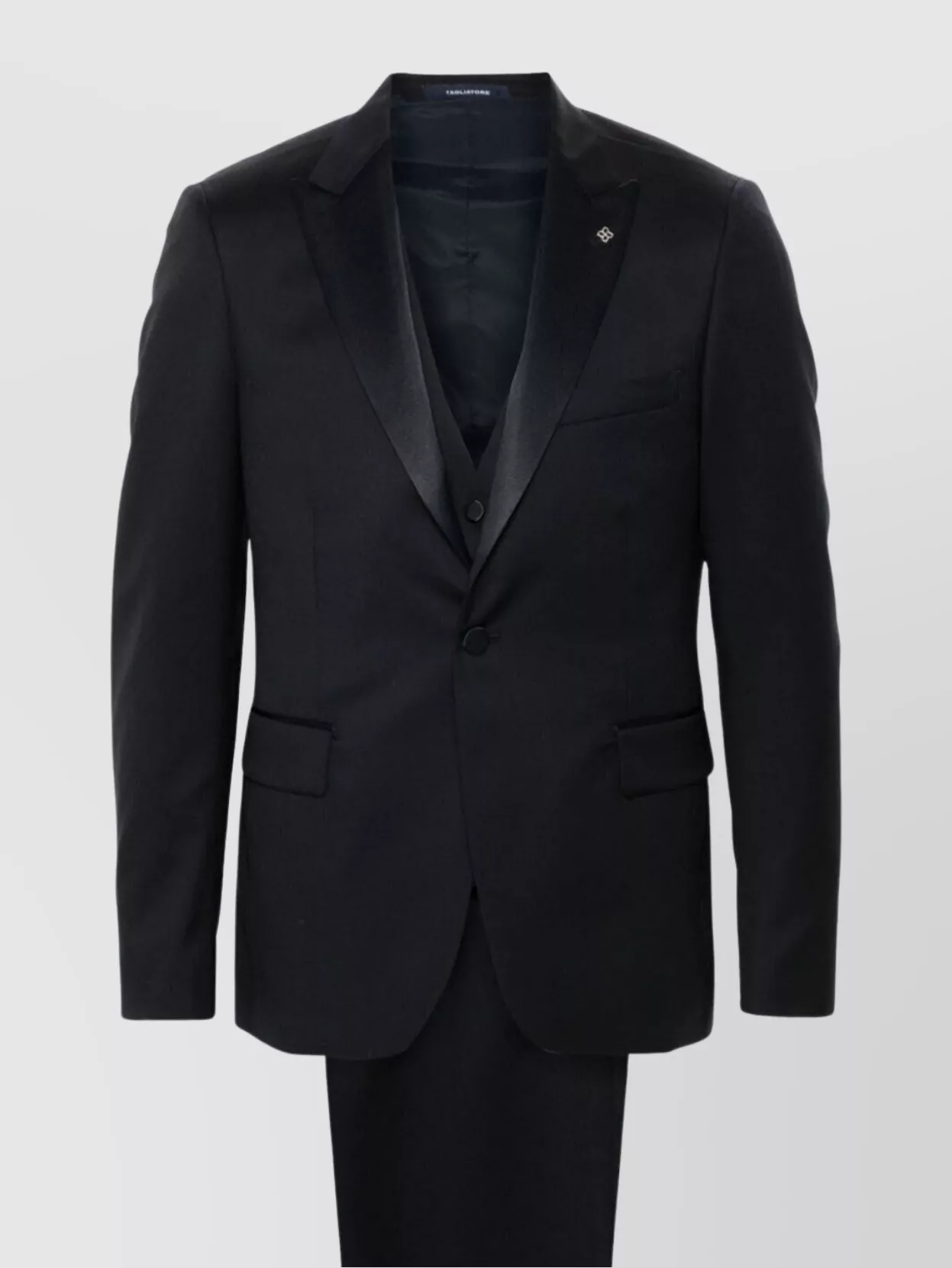 Tagliatore Smoking Suit Vest Satin Lapel