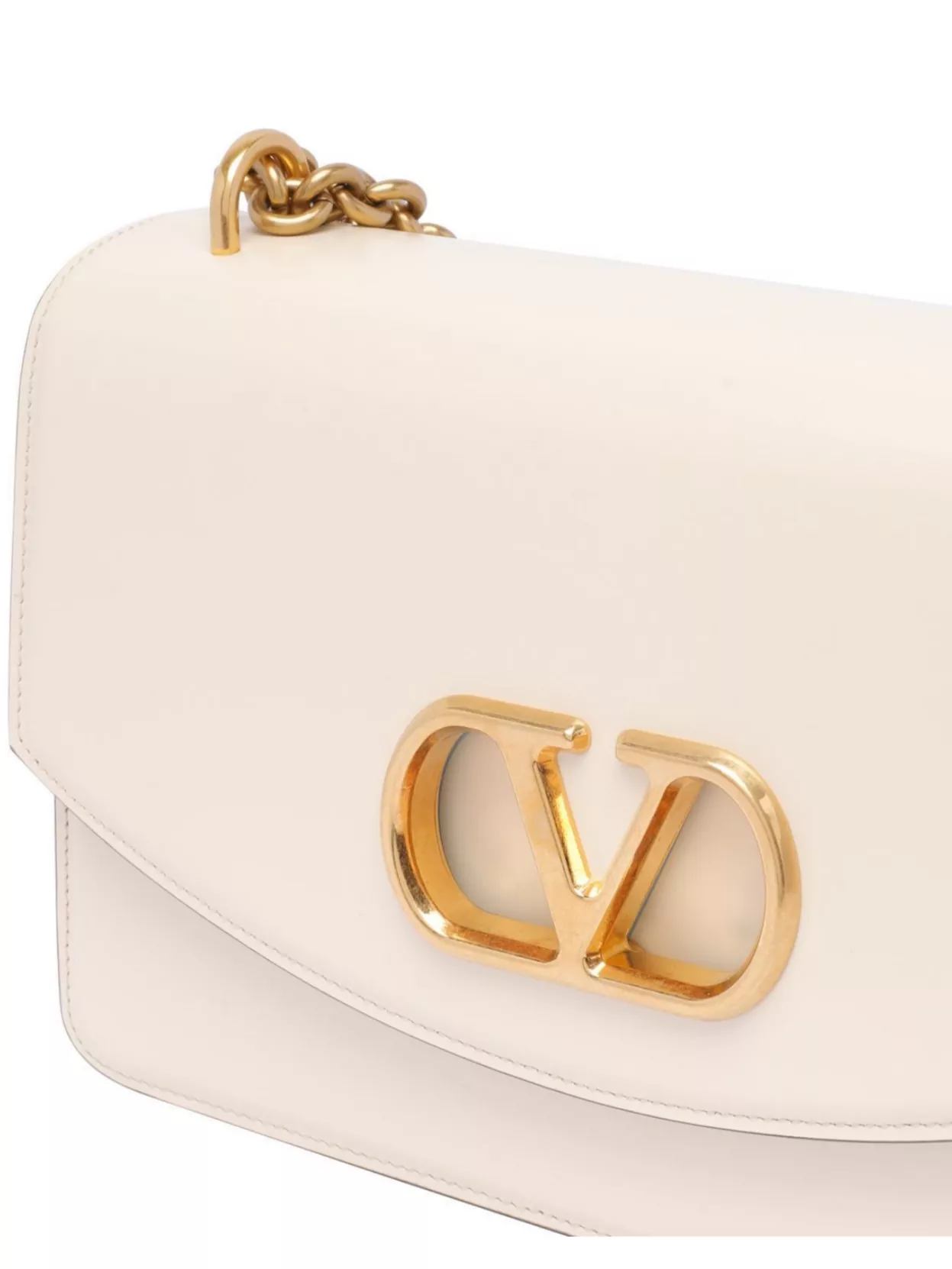 Valentino Luxe Adaptable Shoulder Bag With Gold Hardware