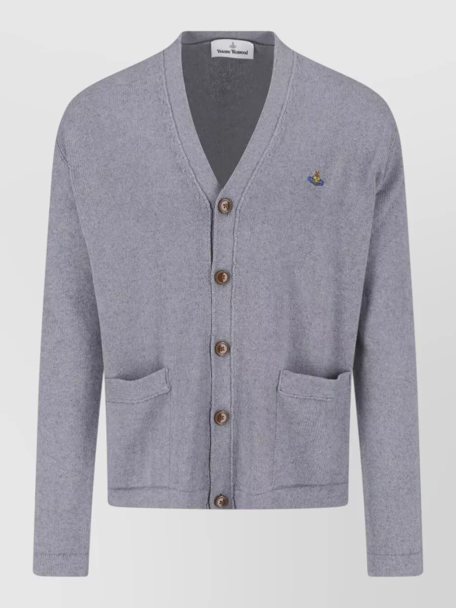 Vivienne Westwood cashmere v-neck ribbed cardigan