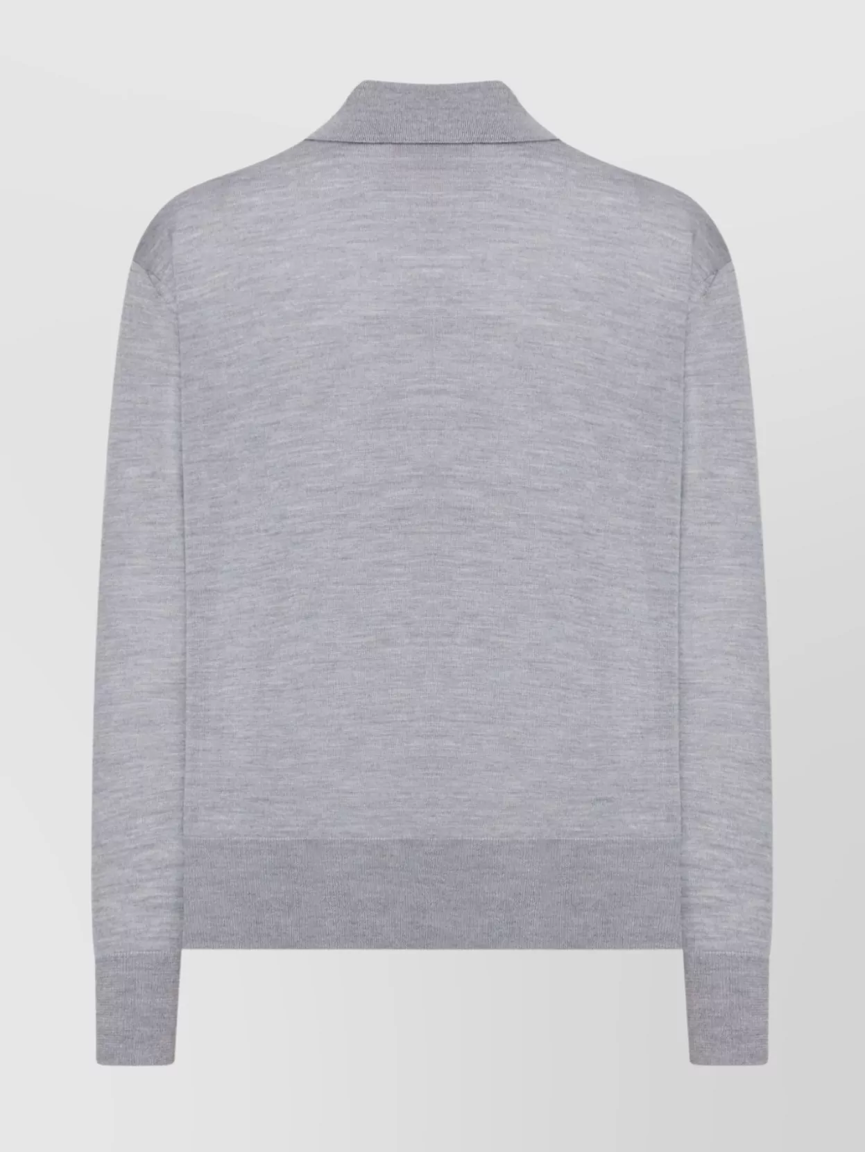 Ami Alexandre Mattiussi Ami De Coeur Polo In Extrafine Wool And Silk In Gray