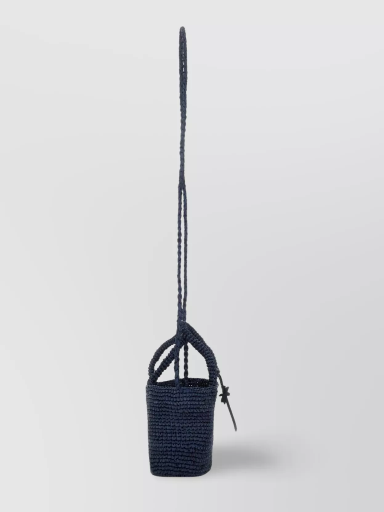 Manebi Mini Woven Top Handle Crossbody Bag