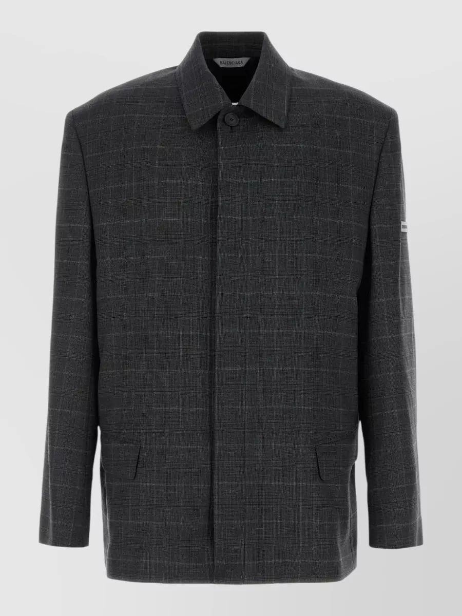 Balenciaga single breasted wool coat