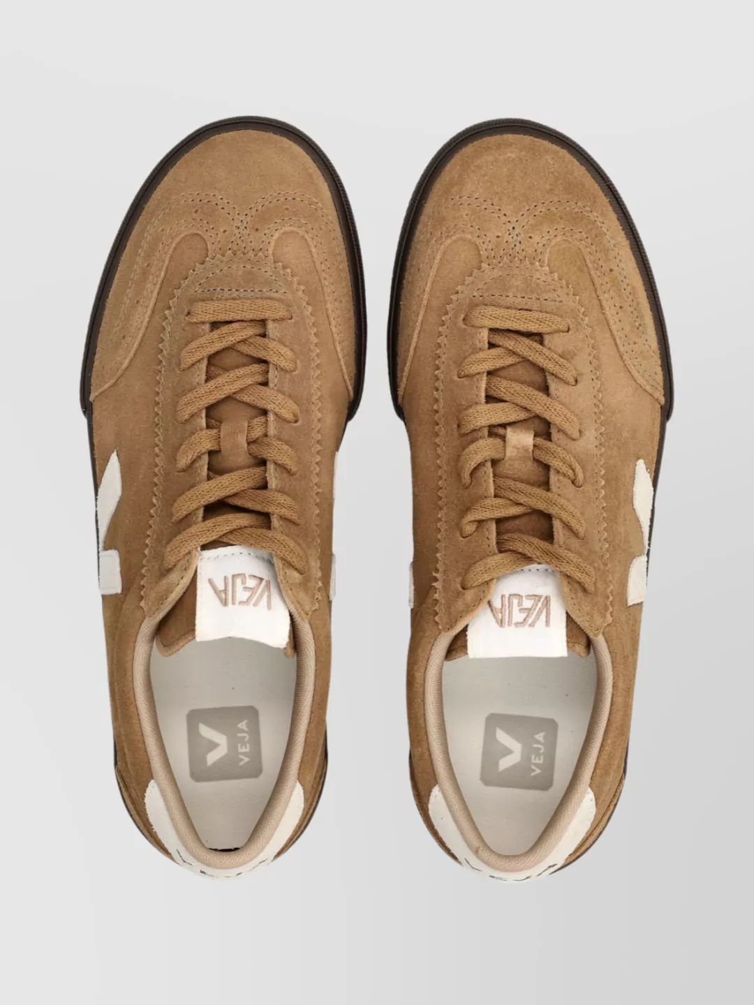 Veja Sneakers With Contrast Heel Tab And Suede Upper