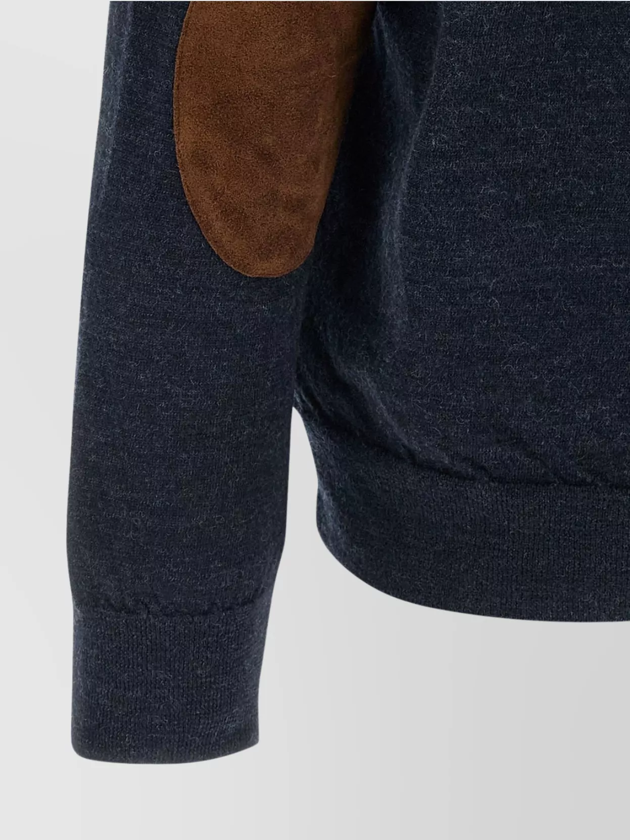 Maison Margiela V-Neckline Suede Patch Cardigan With Elbow Patches