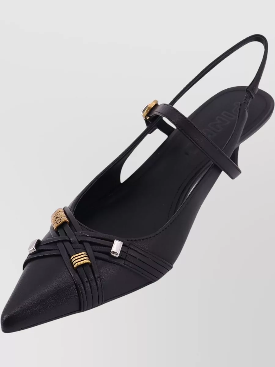 Pinko Leather Slingback Pumps